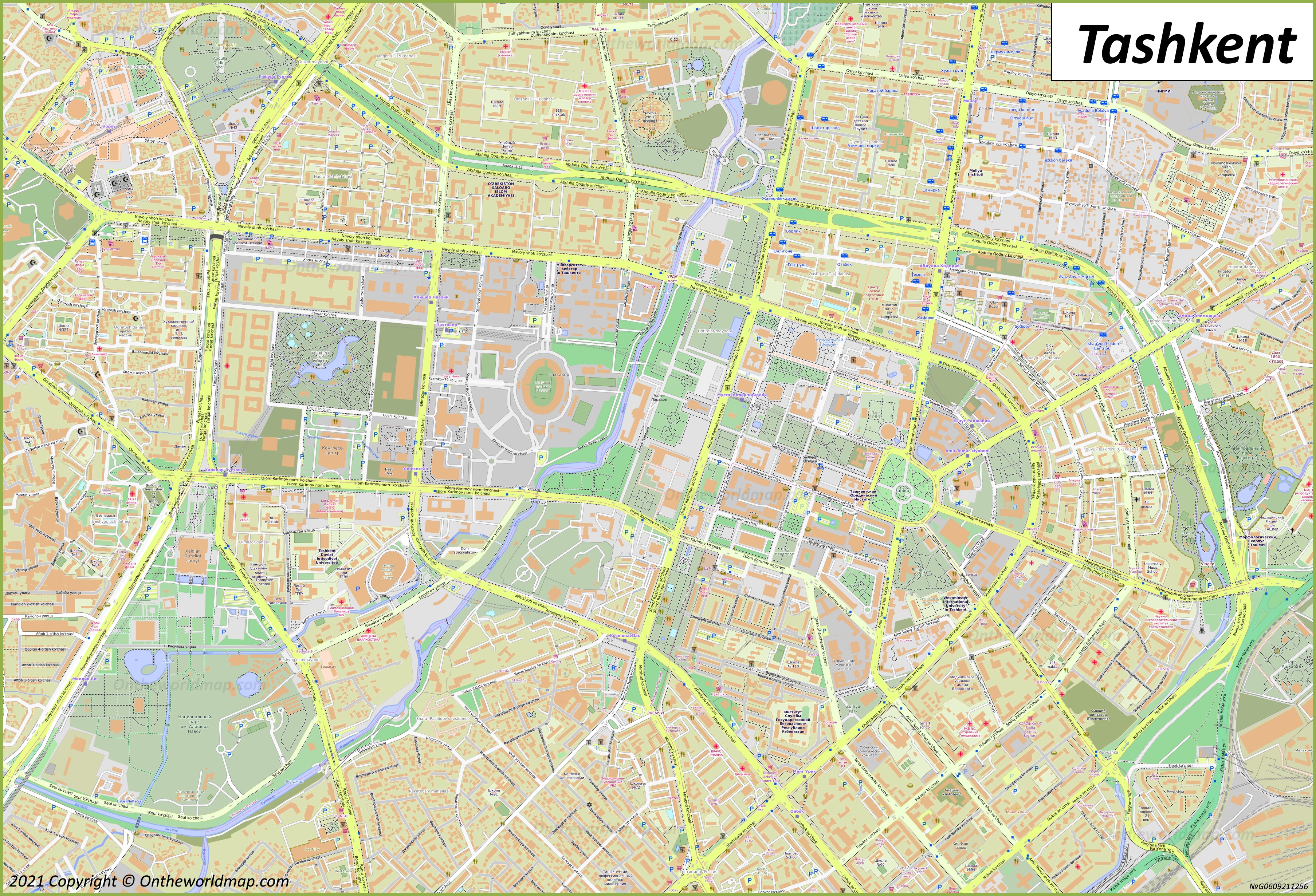 Карта ташкента 2022