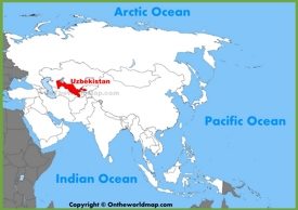 Uzbekistan location on the Asia map