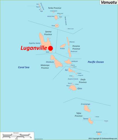Luganville Location Map