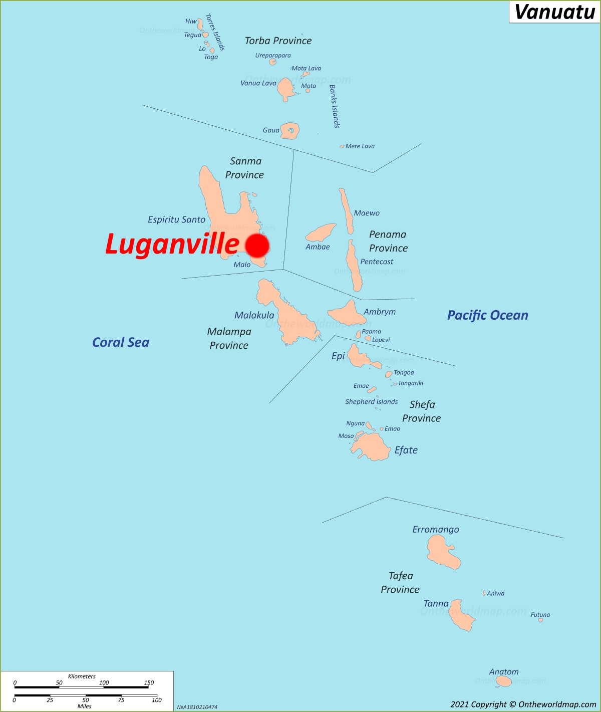 Luganville Location Map