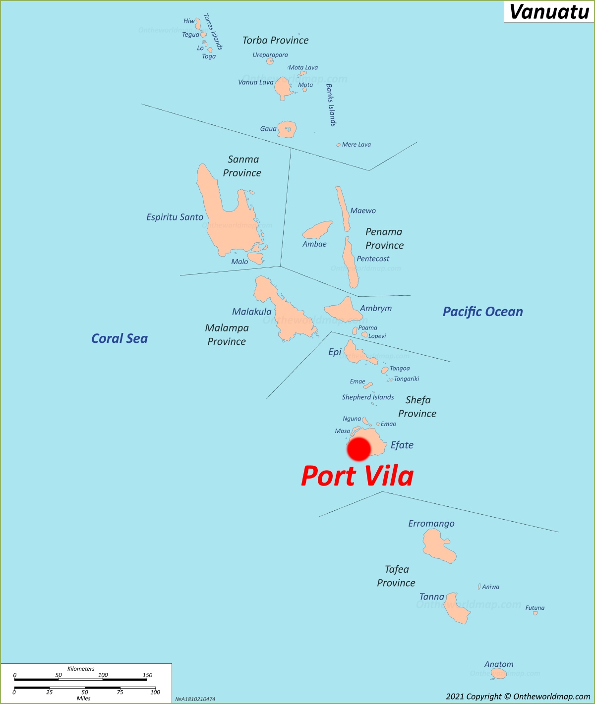 Port Vila Location Map