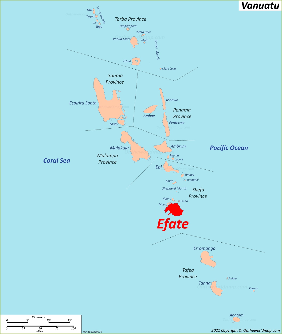 Efate Map | Vanuatu | Detailed Maps of Efate Island