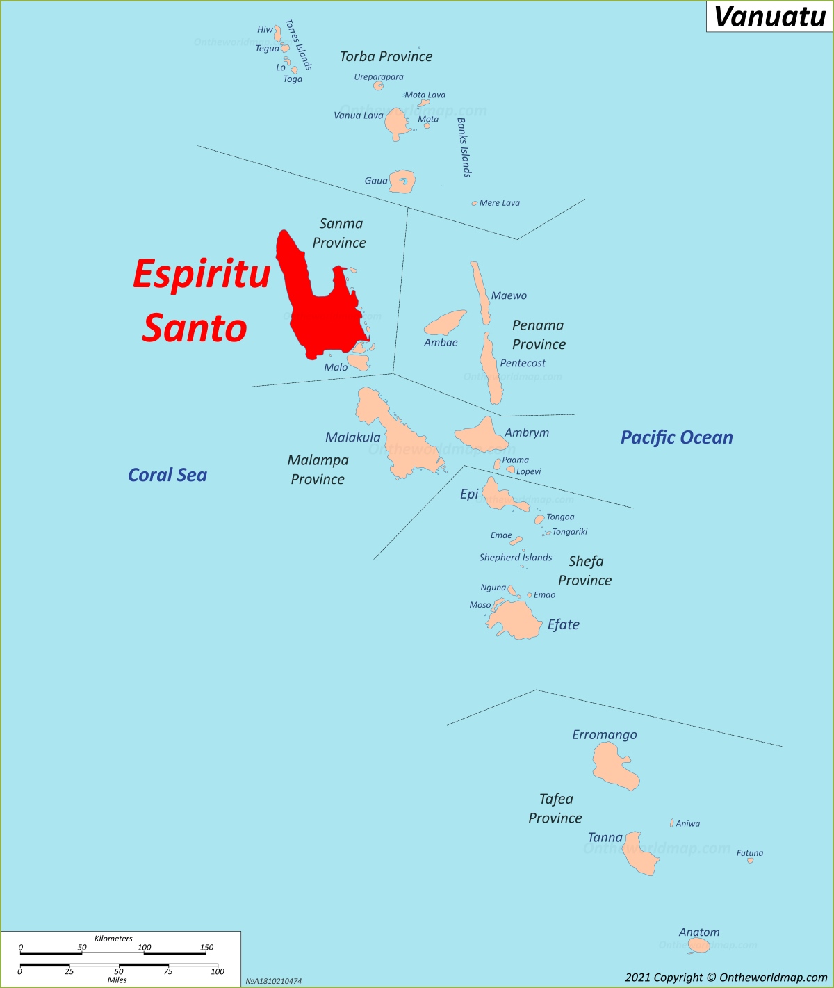 Espiritu Santo Location Map