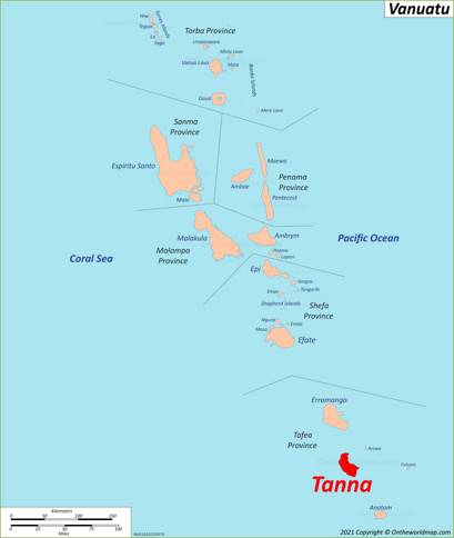 Tanna Location Map
