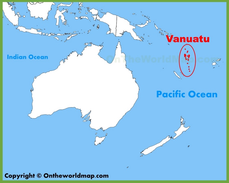 Vanuatu location on the Oceania map