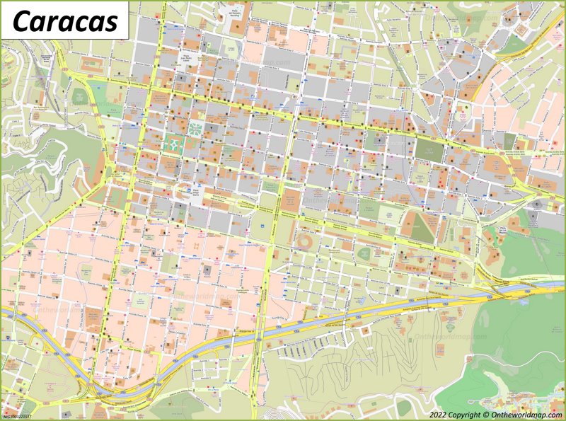 Caracas City Centre Map