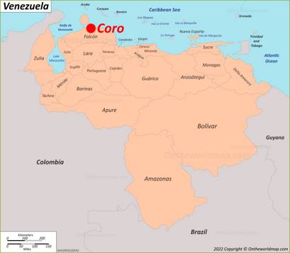 Coro Location Map