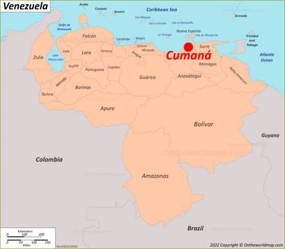 Cumaná Location Map