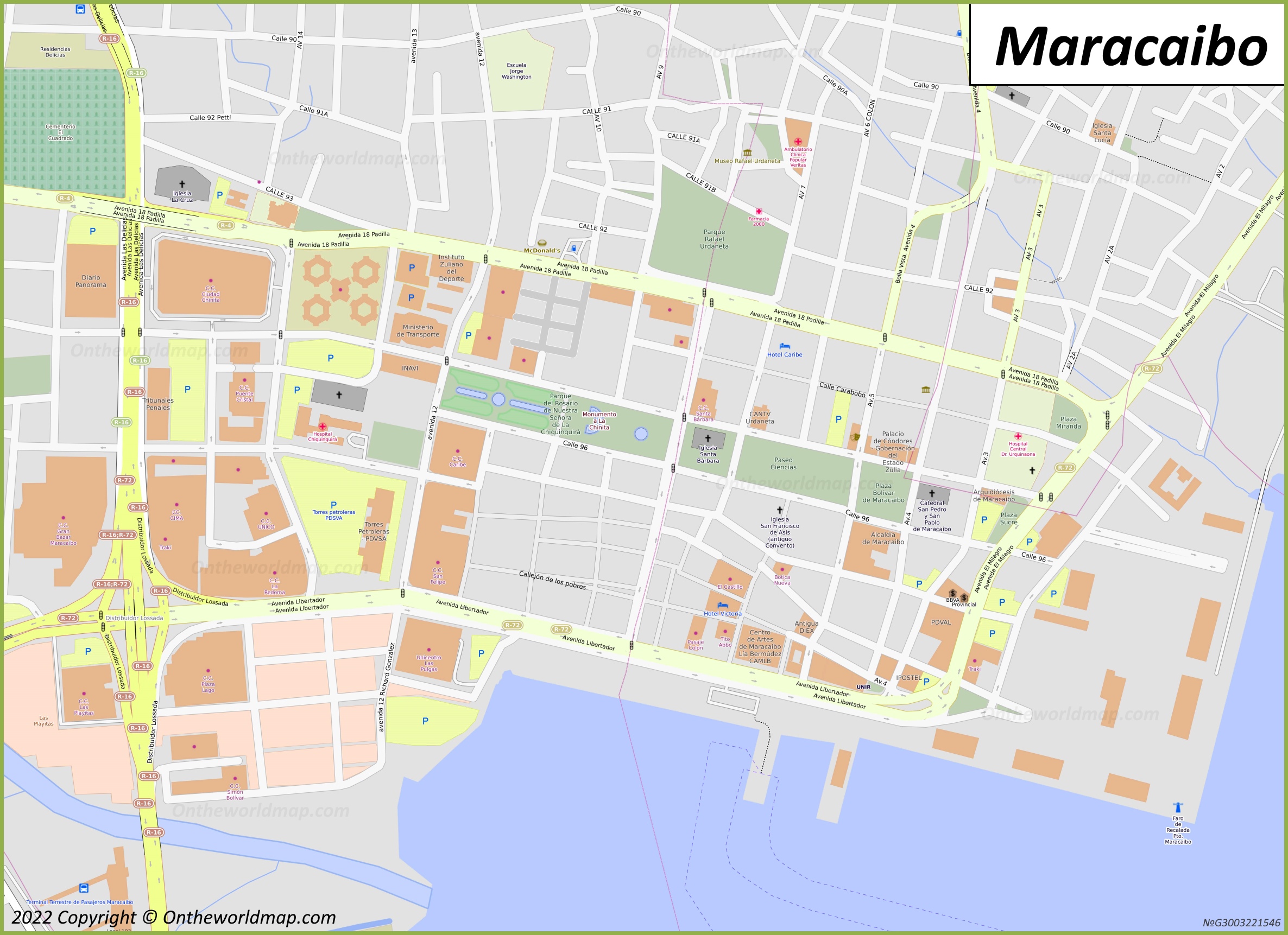 Maracaibo City Centre Map
