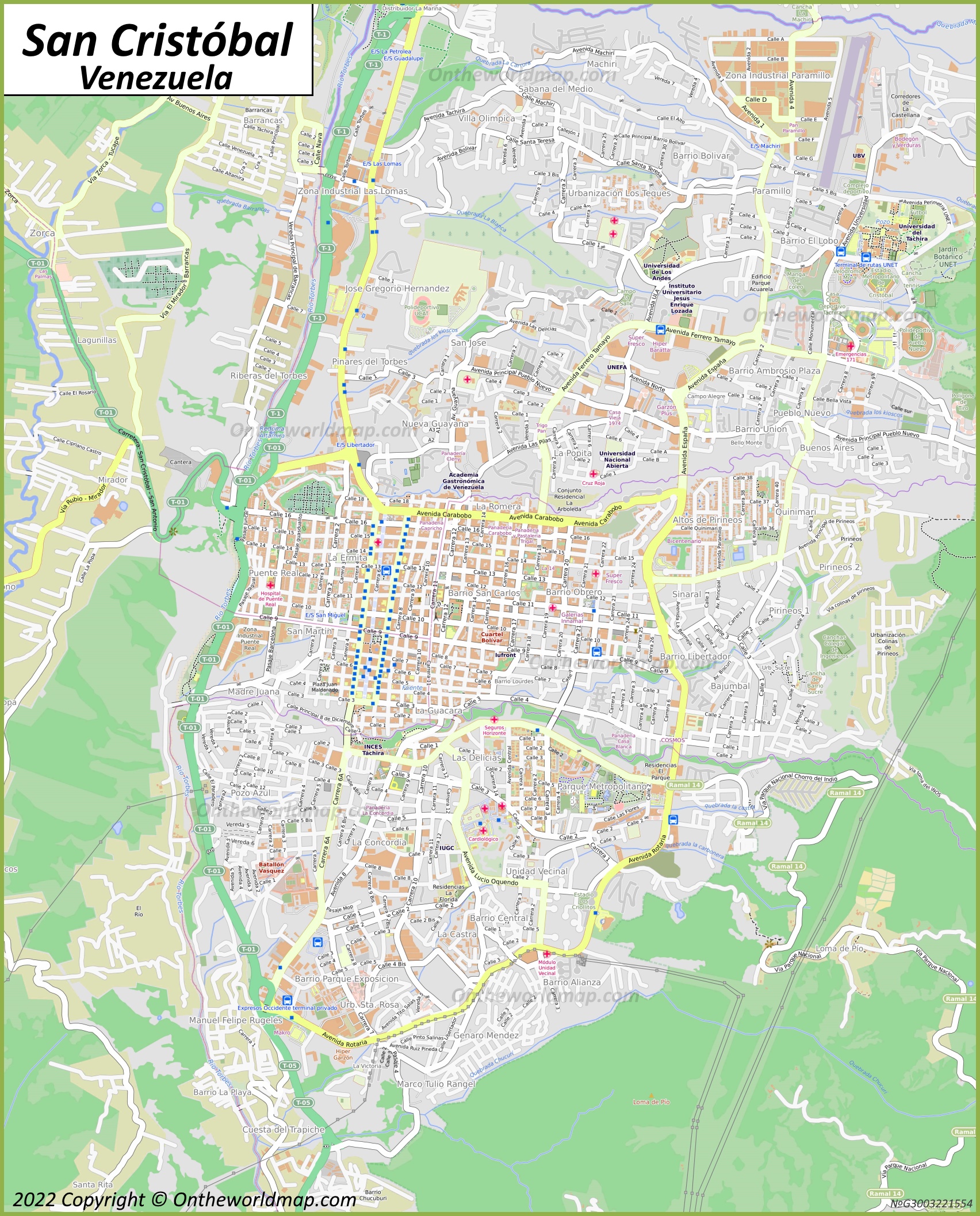 Map of San Cristóbal