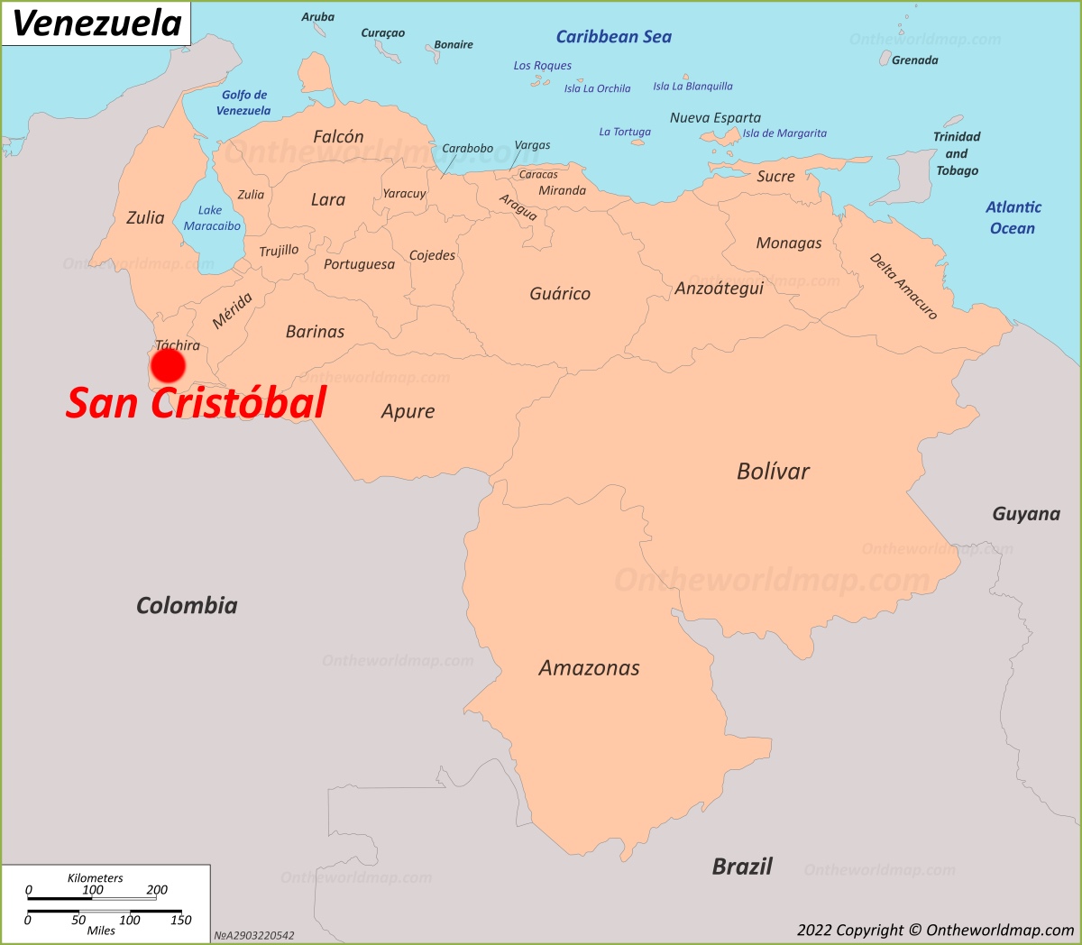 San Cristóbal Map | Venezuela | Detailed Maps of San Cristóbal