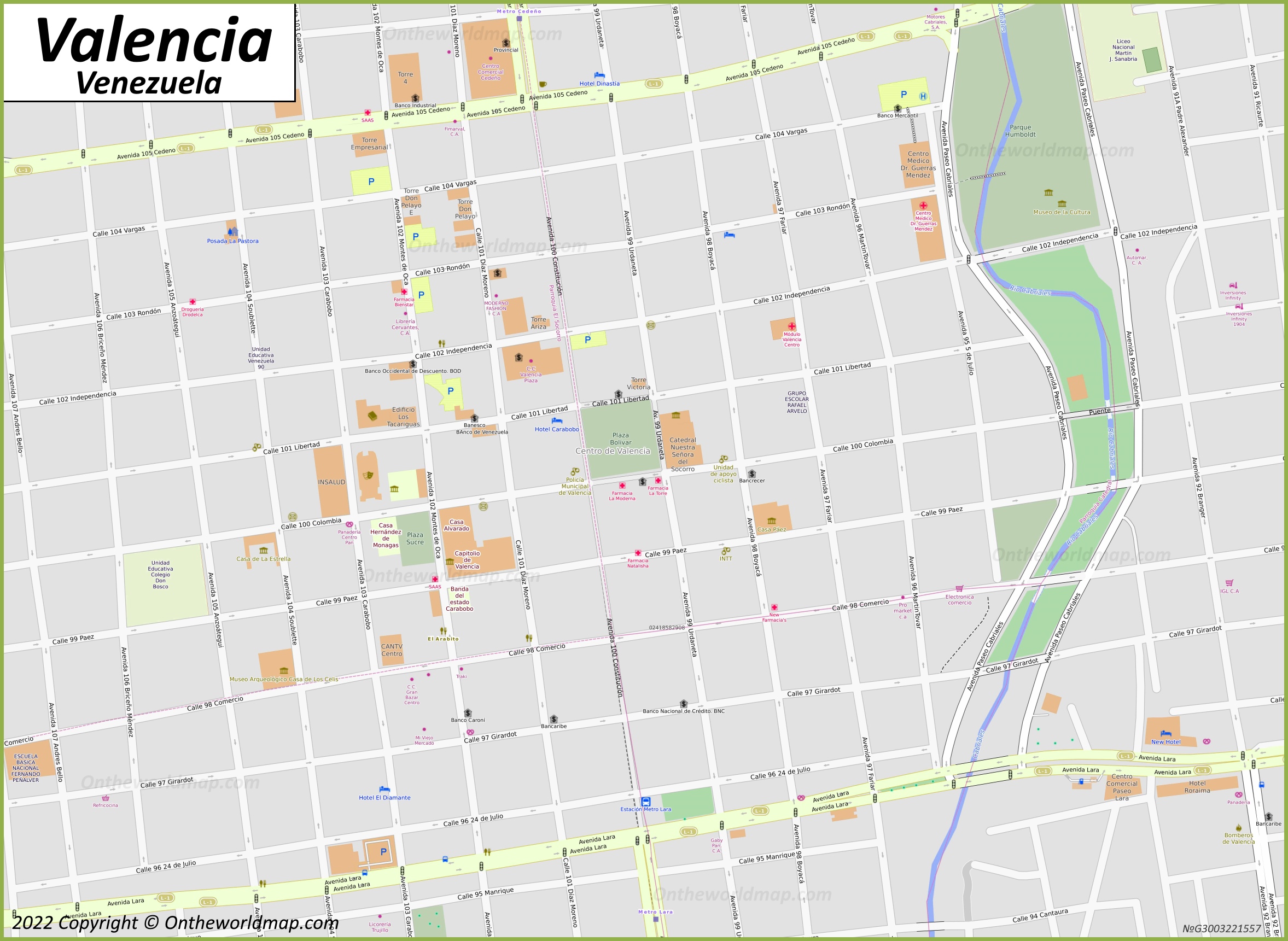 Valencia City Centre Map