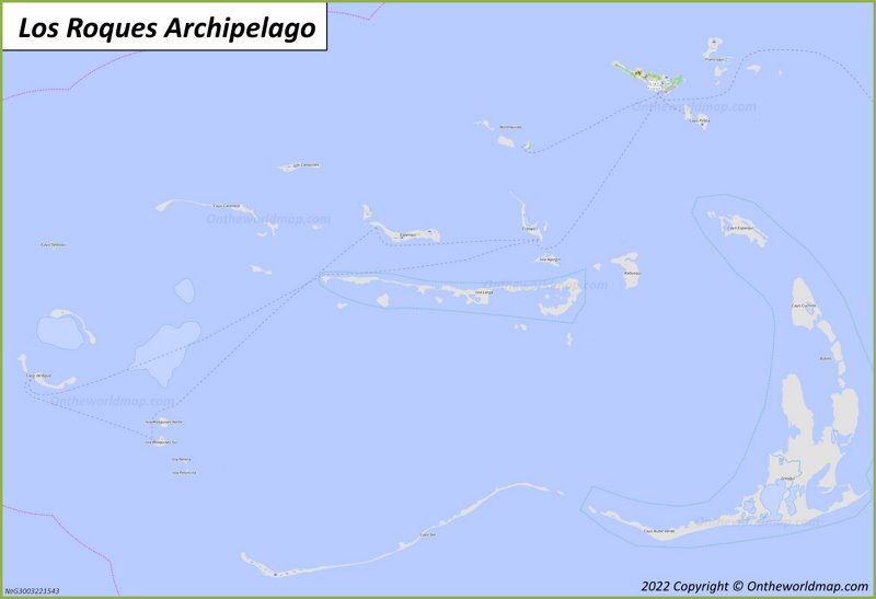Map of Los Roques Archipelago