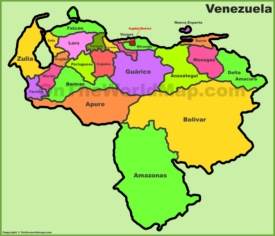 Venezuela states map