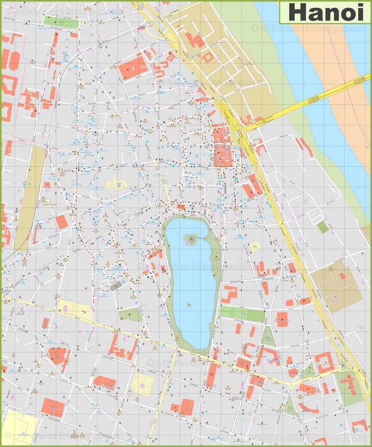 Hanoi city center map