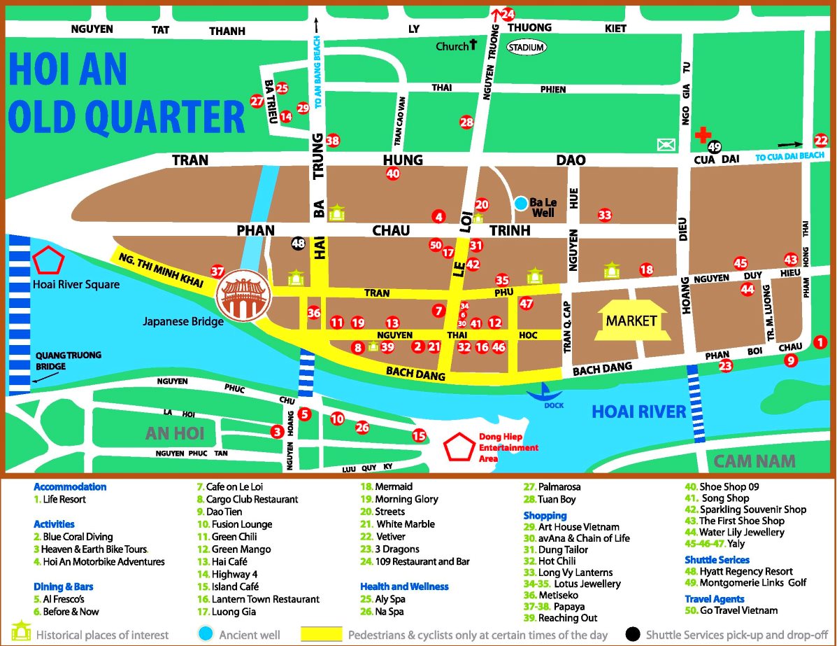 Hoi An Tourist Map Ontheworldmap