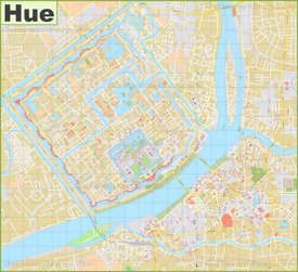 Large detailed map of Hue