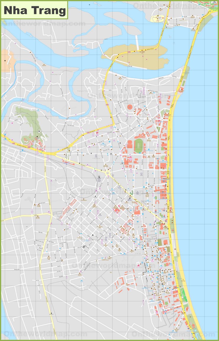 Large detailed map of Nha Trang