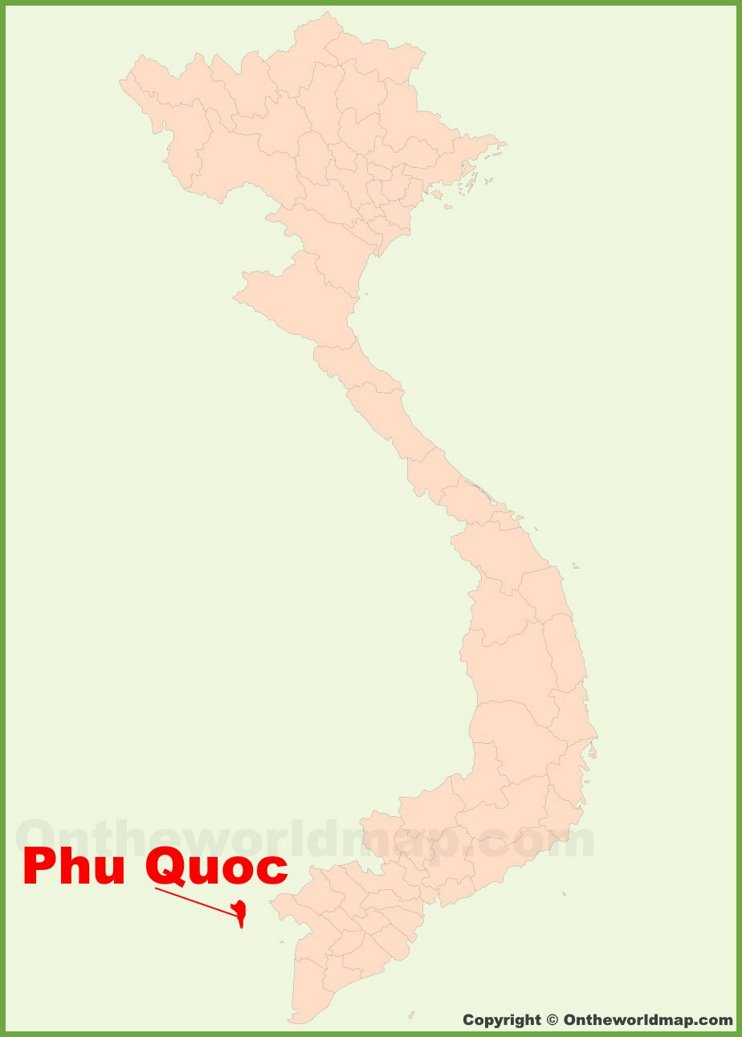 Phu Quoc location on the Vietnam Map