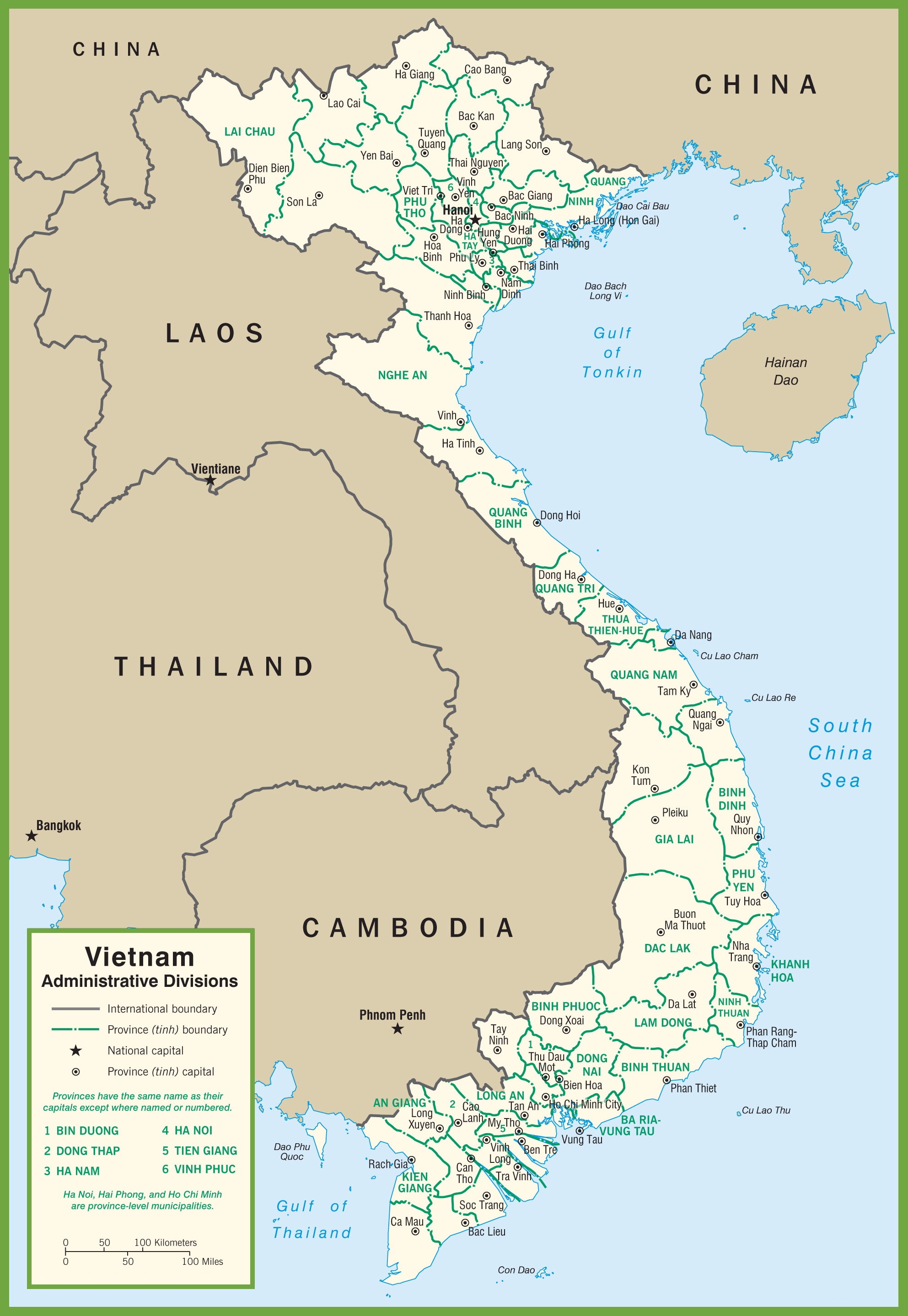Vietnam Kaart - kaart