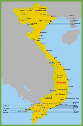 Vietnam resorts map