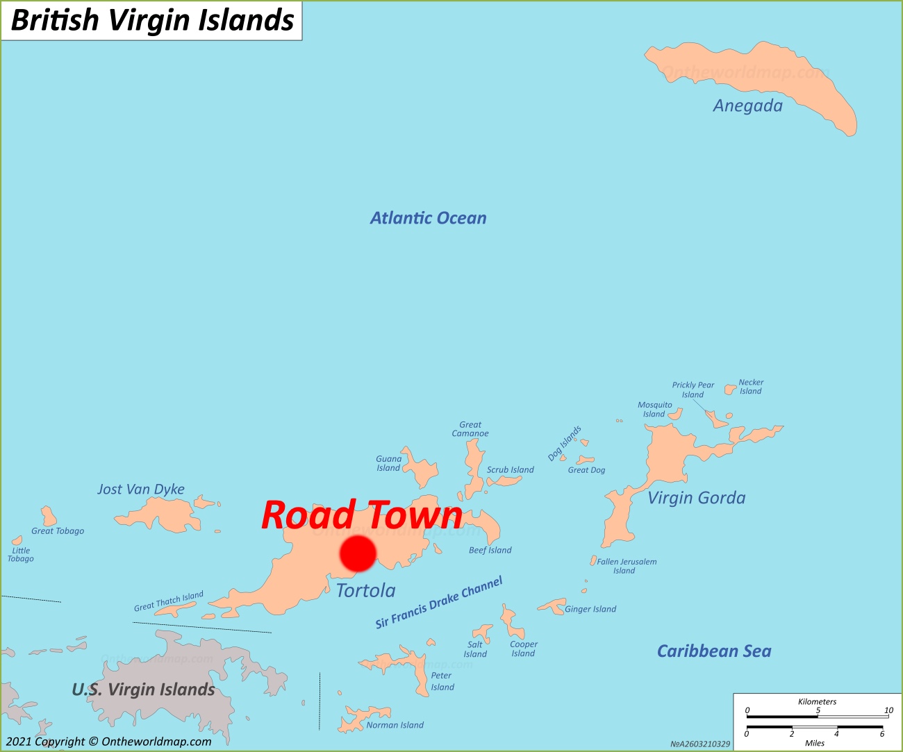 Road Town Location Map
