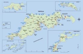 Large detailed map of British Virgin Islands