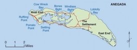 Map of Anegada Island