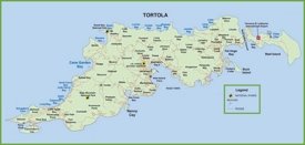 Map of Tortola Island