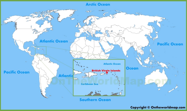 British Virgin Islands location on the World Map
