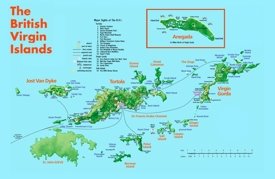 British Virgin Islands tourist map