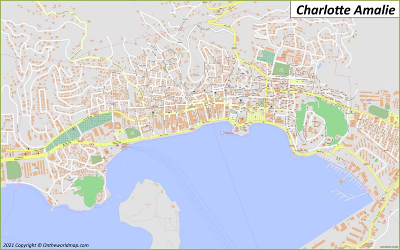 Map of Charlotte Amalie