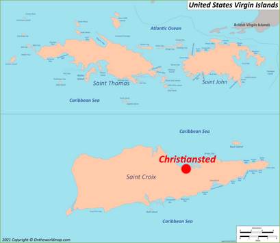 Christiansted Location Map