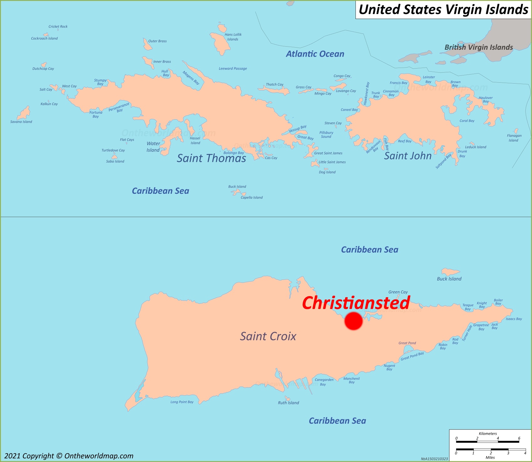 Christiansted Location Map