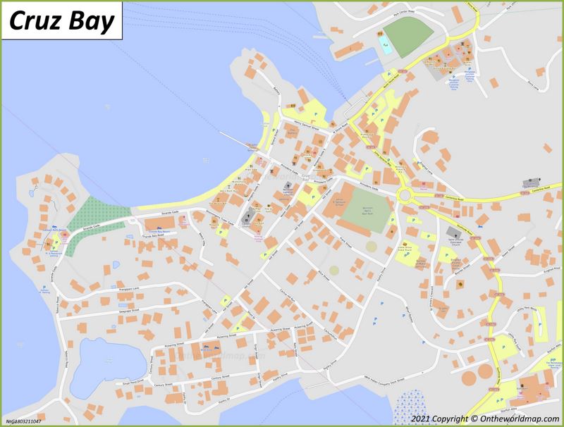 Cruz Bay City Center Map