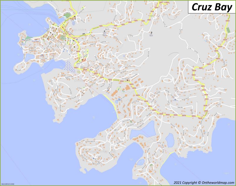 Map of Cruz Bay
