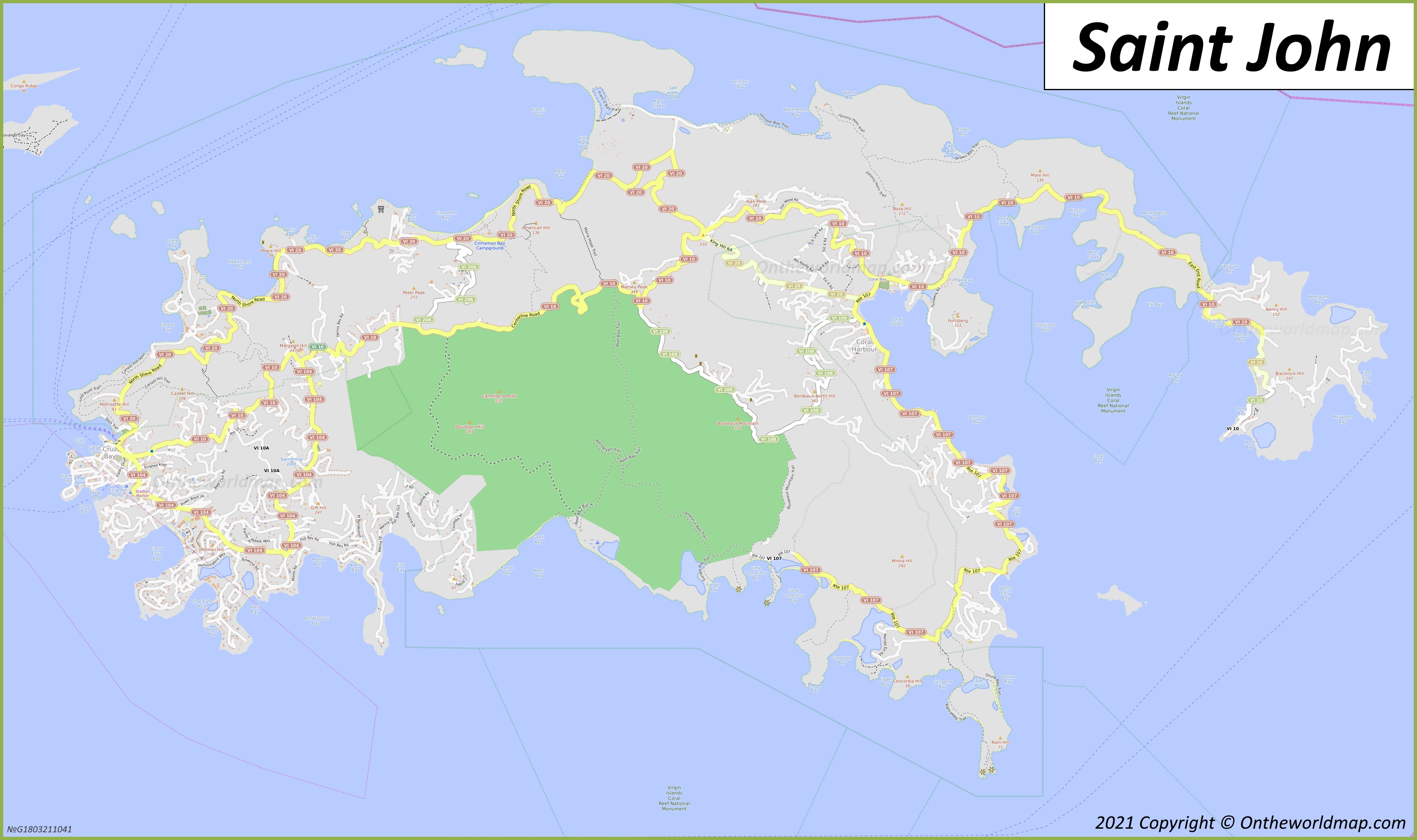 Saint John Map | United States Virgin Islands | Detailed Maps of Saint ...