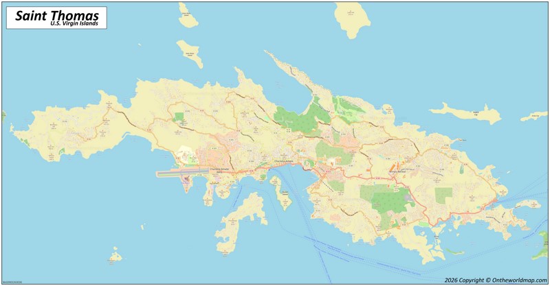 Map of Saint Thomas
