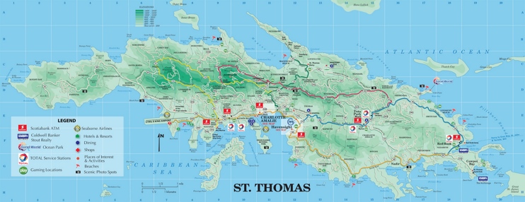 St. Thomas Island Tourist Map