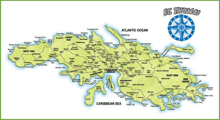 Top 7 Printable Map Of St Thomas Usvi 2022