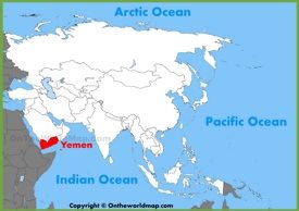 Yemen location on the Asia map