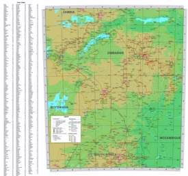 Large detailed map of Zimbabwe with cities and towns