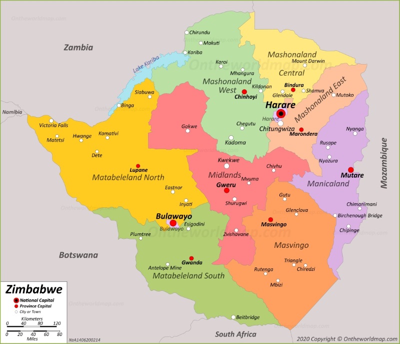 Map Of Zimbabwe Max 